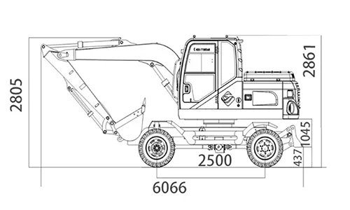 Компактный колесный экскаватор ST609W
